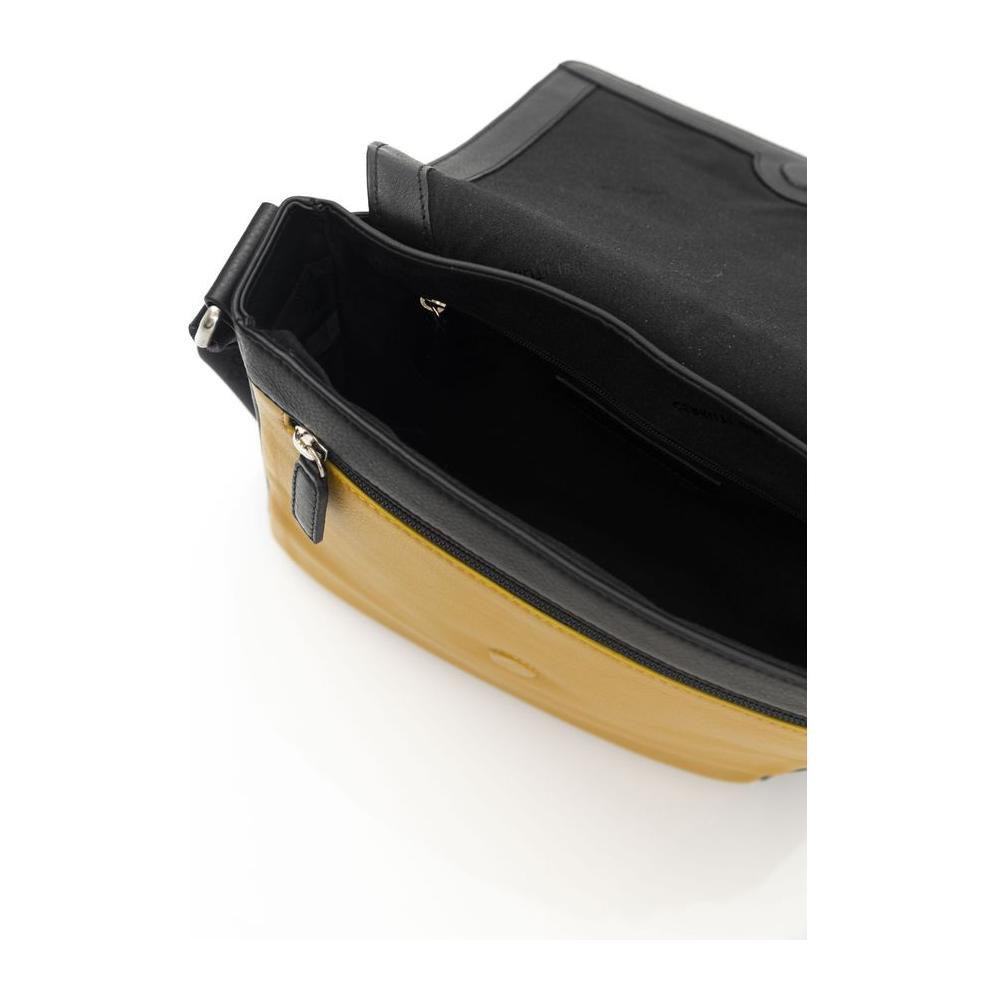 Cerruti 1881 Yellow Leather Women Crossbody