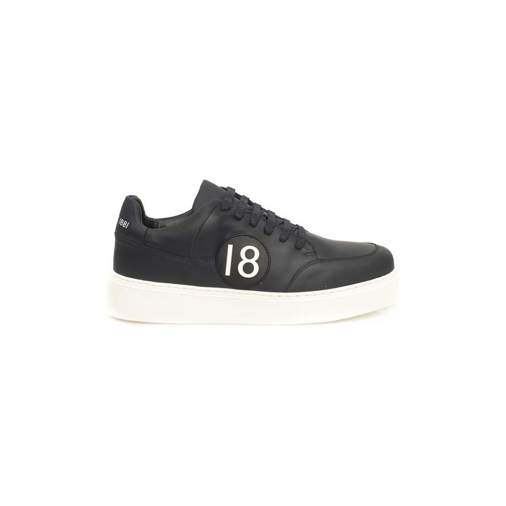 Cerruti 1881 Blue Cowhide Men Sneaker