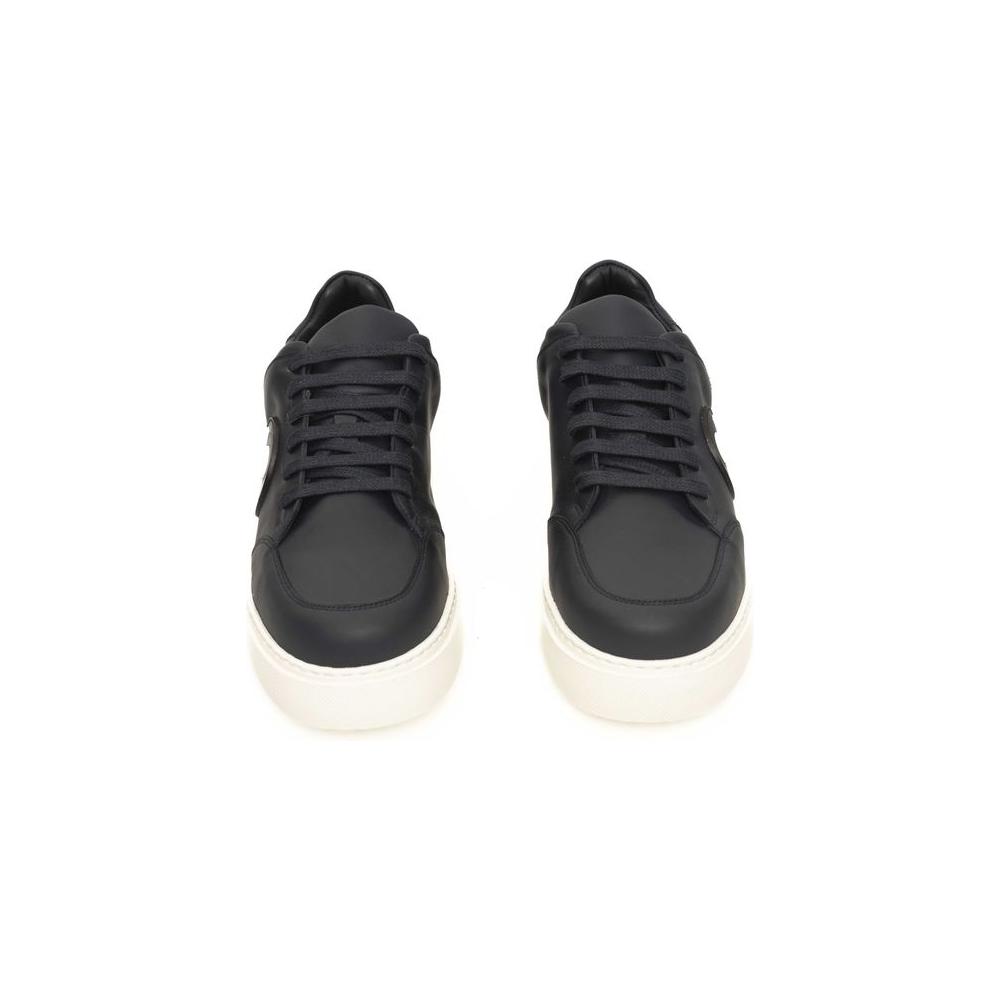 Cerruti 1881 Blue Cowhide Men Sneaker