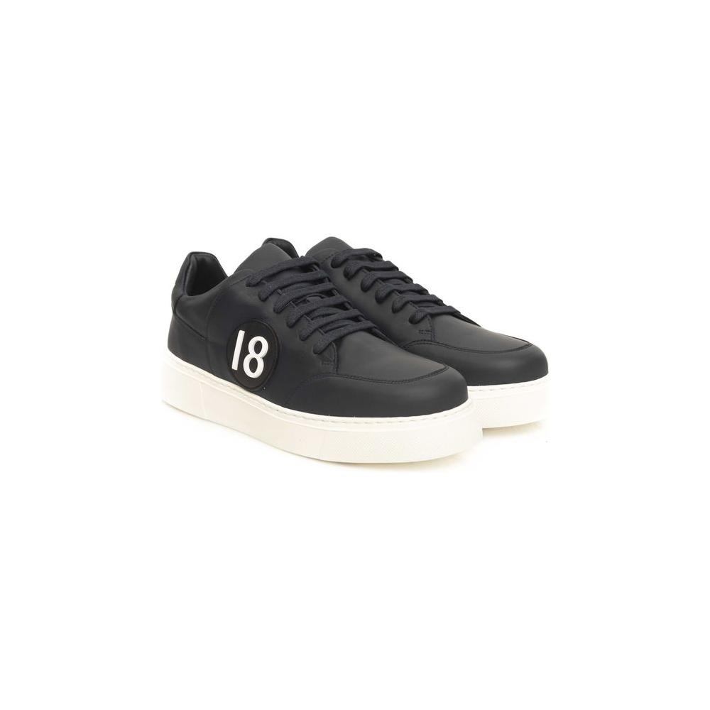 Cerruti 1881 Blue Cowhide Men Sneaker