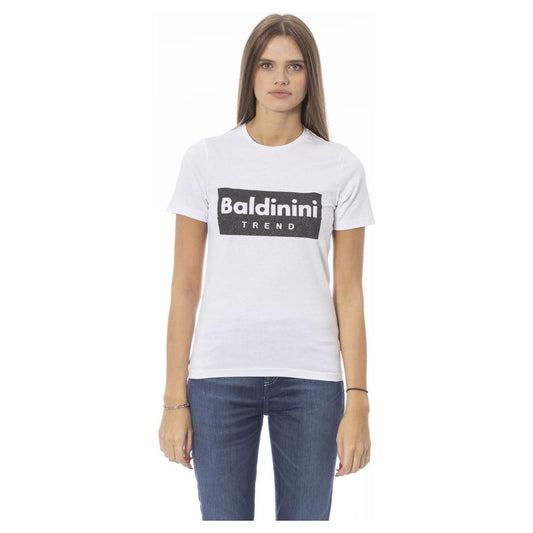 Baldinini Trend White Cotton Women Top BA-23910-XS
