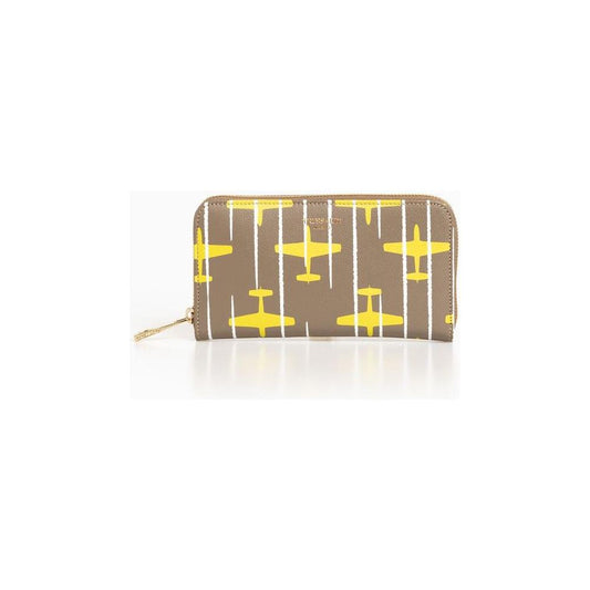 Trussardi Beige Leather Women Wallet TR-21531