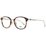 BMW Brown Men Glasses Frame full-rim plastic round design with demo lenses and branded case. Size 53-21-145, temples length 145.