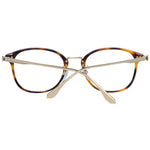 BMW Brown Men Glasses Frame, full-rim plastic frame, round style, brown color, size 53-21-145, includes branded case.