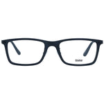 BMW Black Men Optical Frames with black metal and plastic full-rim design, trapezium style, 56-20-145 size, includes branded case.