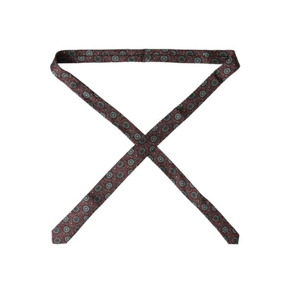 Dolce & Gabbana Maroon Floral 100% Silk Adjustable Men Tie