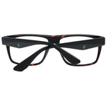 BMW Brown Men Glasses Frame, full-rim plastic, rectangular shape, size 55-14-145, demo lenses, includes branded case.