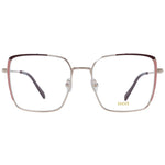 Emilio Pucci Silver Women Glasses Frame, full-rim square design, metal frame, size 53-18-140, with demo lenses.