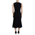 Dolce & Gabbana Black Dress Sheath Flare Viscose Dress Dolce & Gabbana Black