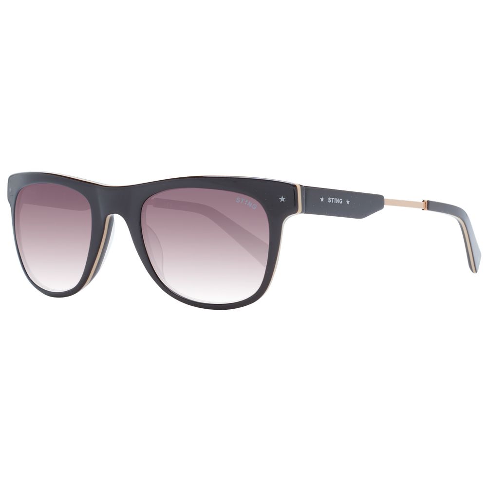 Sting Brown Men Sunglass with full-rim acetate frame and gradient lenses, 100% UVA & UVB protection, includes branded case for men.
