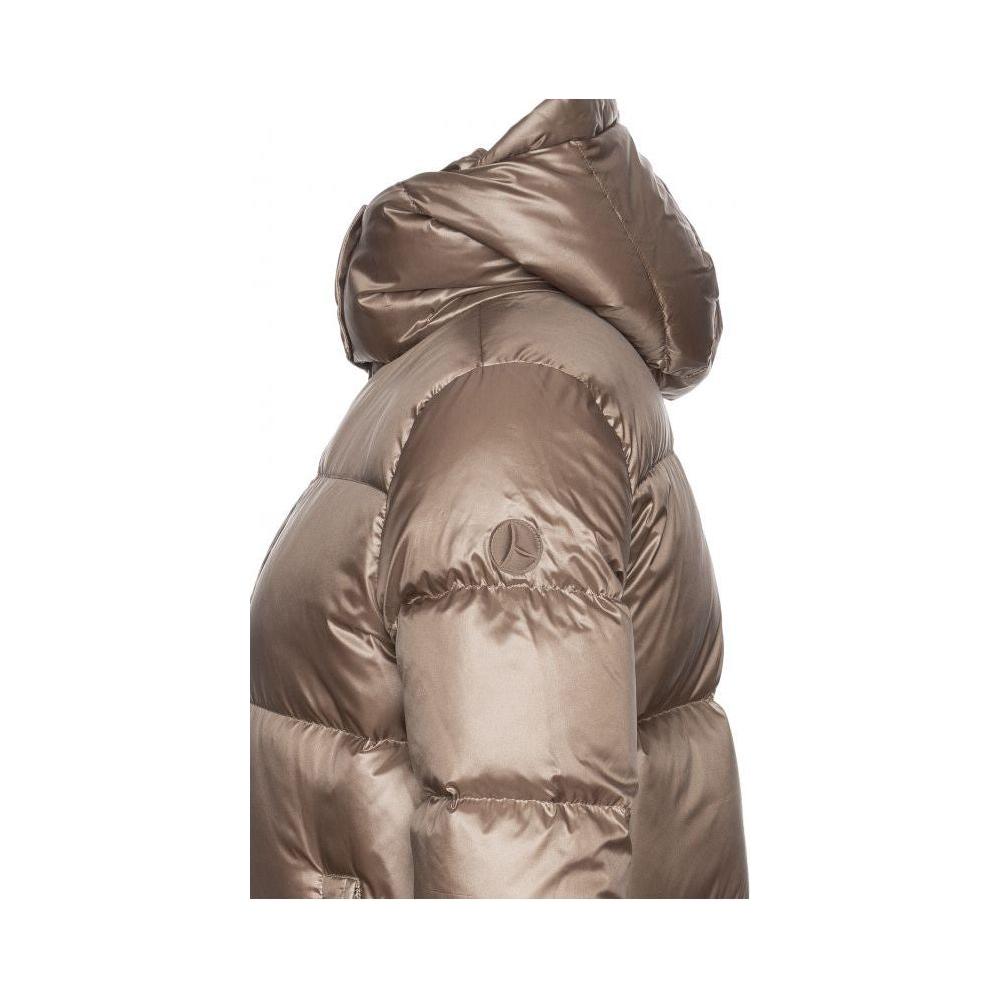 People Of Shibuya Beige Polyester Women's Quilted Jacket