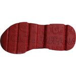 Dolce & Gabbana Red Leather Daymaster Low Top Sneakers Shoes