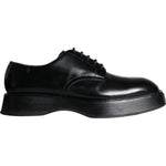 Dolce & Gabbana Black Calf Leather Derby Formal Dress Shoes MV6026-45