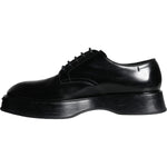 Dolce & Gabbana Black Calf Leather Derby Formal Dress Shoes MV6026-45