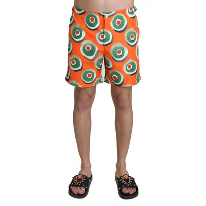 Dolce & Gabbana Orange Cupcake Beachwear Shorts Swimwear