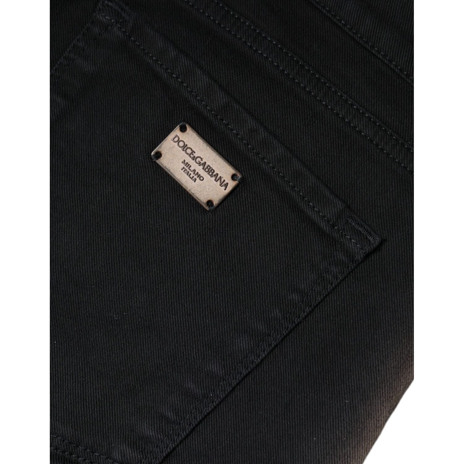 Dolce & Gabbana Black Cotton Stretch Skinny Denim Jeans