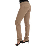 Costume National Beige Cotton Stretch Slim Fit Jeans SIG30130-1