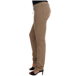Costume National Beige Cotton Stretch Slim Fit Jeans SIG30130-1