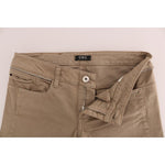 Costume National Beige Cotton Stretch Slim Fit Jeans SIG30130-1