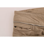 Costume National Beige Cotton Stretch Slim Fit Jeans SIG30130-1