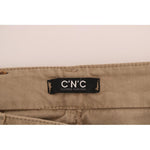 Costume National Beige Cotton Stretch Slim Fit Jeans SIG30130-1