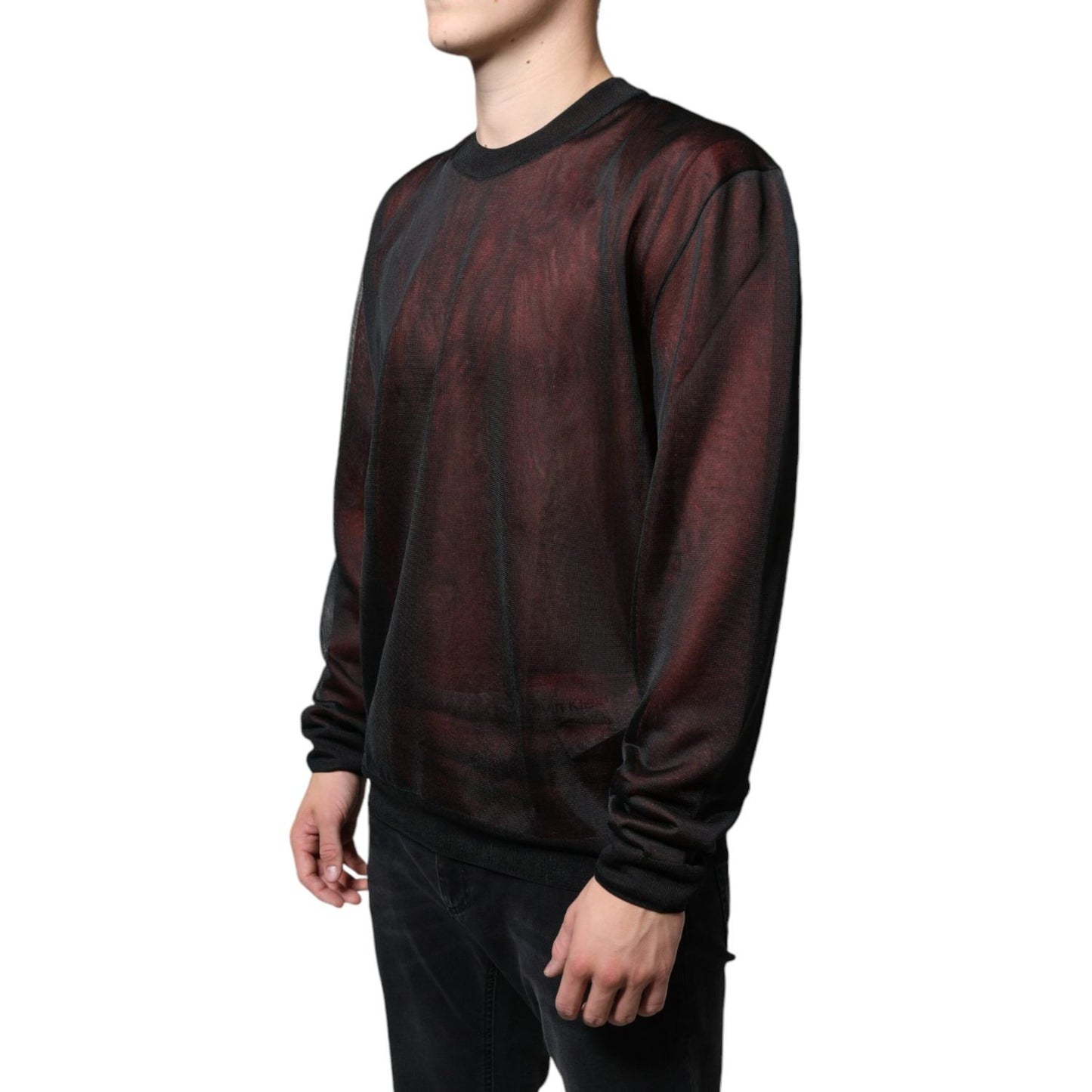 Dolce & Gabbana Brown Polyester Pullover Sweatshirt Sweater