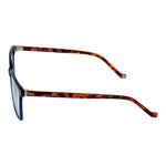 Side view of Hackett Blue Men Glasses Frame with full-rim design and tortoiseshell temples, showcasing stylish square plastic frame.