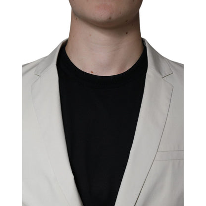 Paolo Pecora Milano Beige Single Breasted Dress Formal Coat Blazer