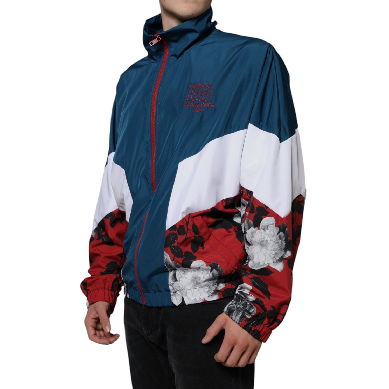 Dolce & Gabbana Multicolor Polyester Full Zip Jacket
