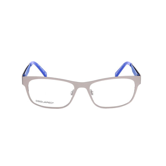 Dsquared² Silver Metal Frames with 52mm lenses, elegant eyewear for men, model DQ5097-015-52.