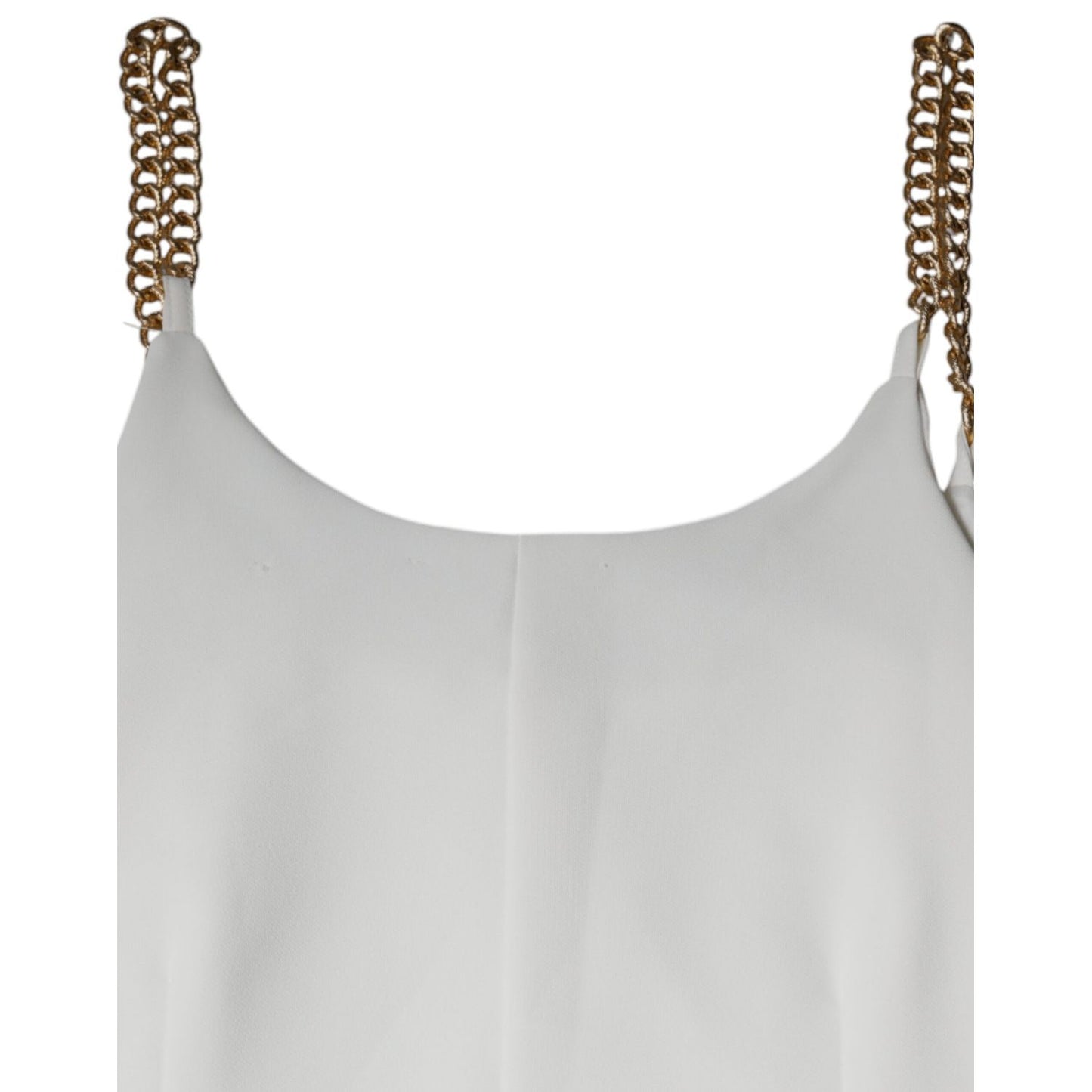 Elisabetta Franchi White Sleeveless Bodycon Sheath Mini Dress