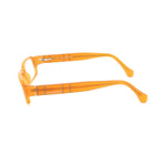 Yellow Ermenegildo Zegna plastic frames side view, unisex model VZ350406DS, lens bridge temple size 51/15/135mm
