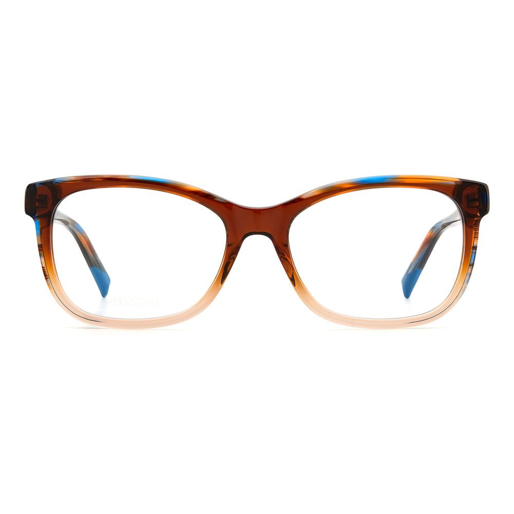 Missoni Brown Acetate Frames in brown horn, women's eyewear MIS-0090-EX4 featuring sleek design and durable acetate material.