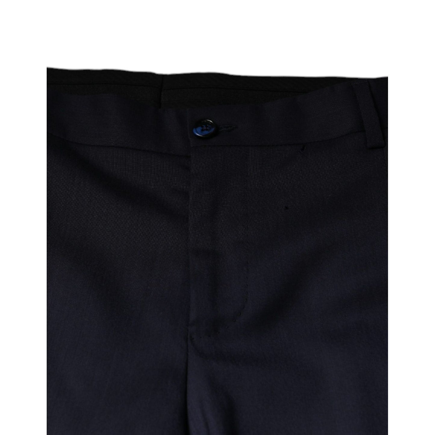 Dolce & Gabbana Blue Wool Skinny Formal Dress Pants