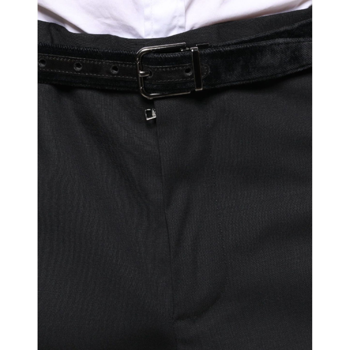 Dolce & Gabbana Black Wool Men Formal Dress Pants
