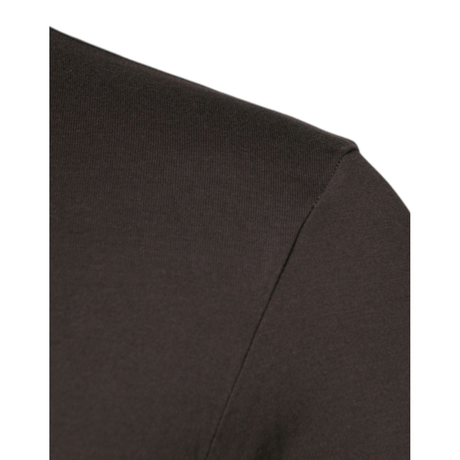 Dolce & Gabbana Brown Logo Cotton Crew Neck Pullover Sweater