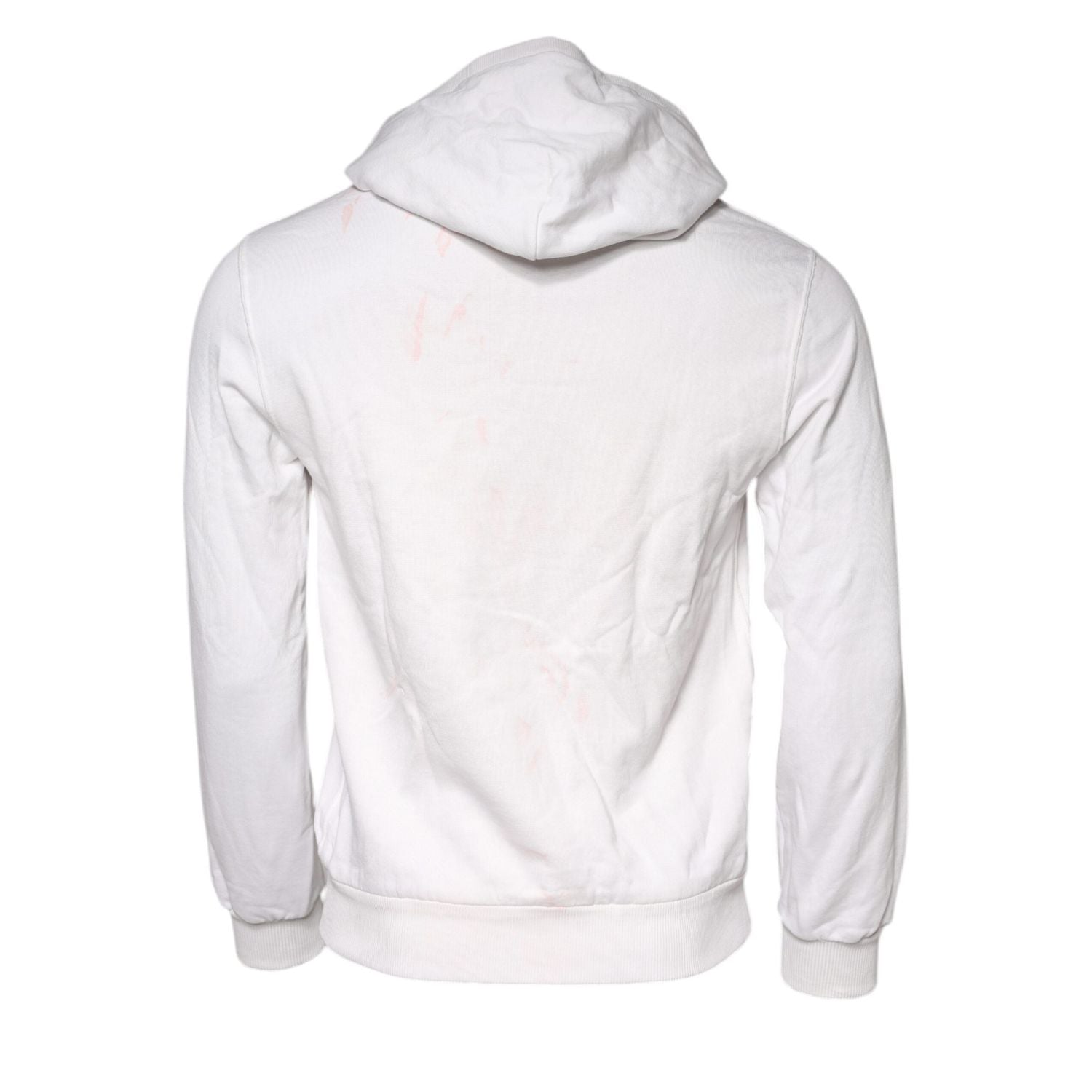 Dolce & Gabbana White Caesar Cotton Hooded Pullover Sweater