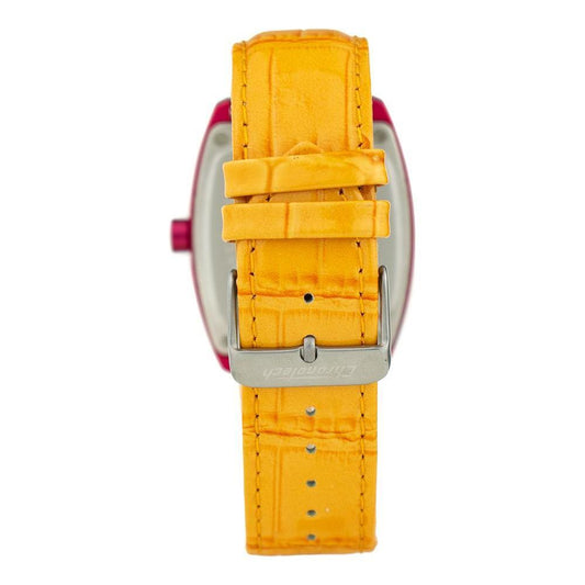 Chronotech Orange Leather Watch CHCT2050M06AC