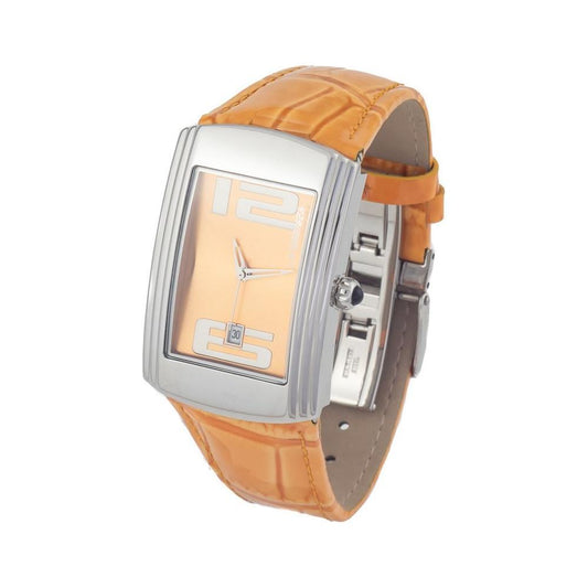 Chronotech Orange Leather Watch CHCT7017B07AC