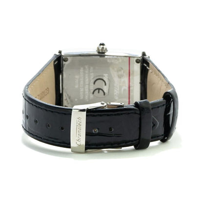 Chronotech Black Leather Watch