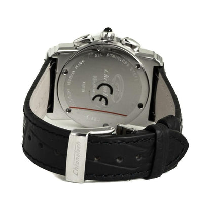 Chronotech Black Leather Watch