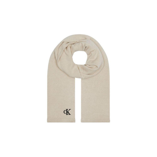 Calvin Klein Beige Cotton Scarf CA-15668300127-ONE SIZE