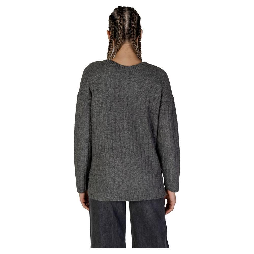 Vila Clothes Gray Marabou Sweater VI-15826100136-IT40|S