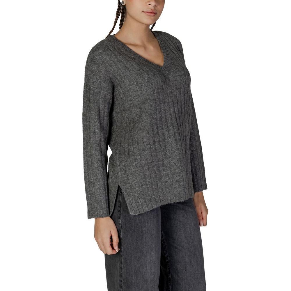 Vila Clothes Gray Marabou Sweater VI-15826100136-IT40|S