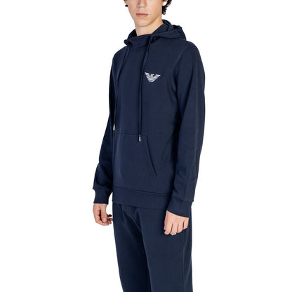 Emporio Armani Underwear Blue Cotton Hoodie