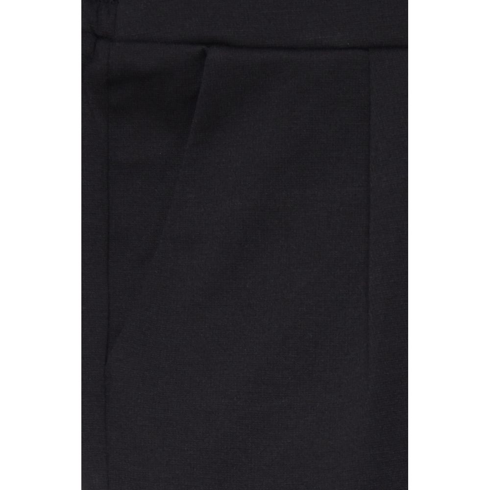 ICHI Black Polyester Mini Skirt