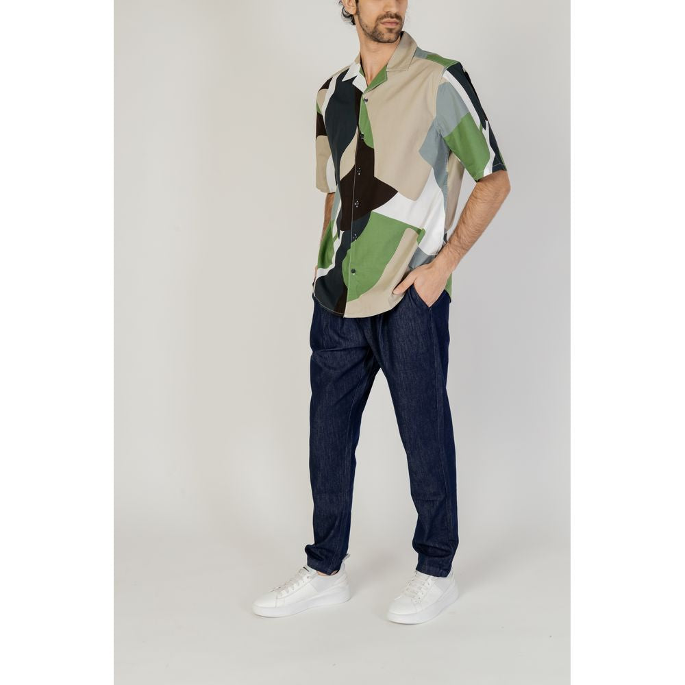Only & Sons Green Cotton Shortsleeve Shirt