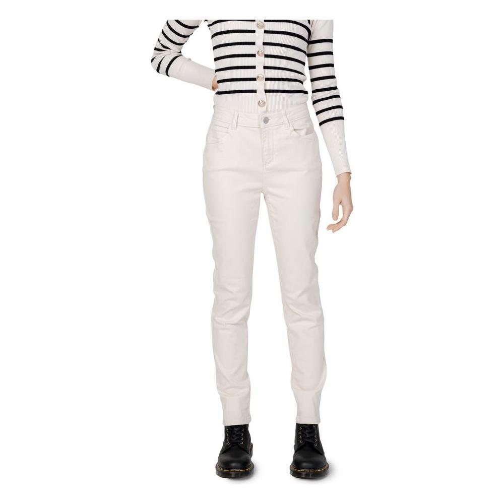 Morgan De Toi Beige Cotton Pant MO-13439900127-IT42|M