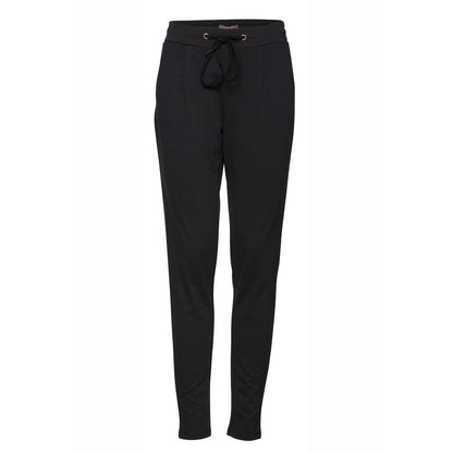 ICHI Black Polyester Casual Pants