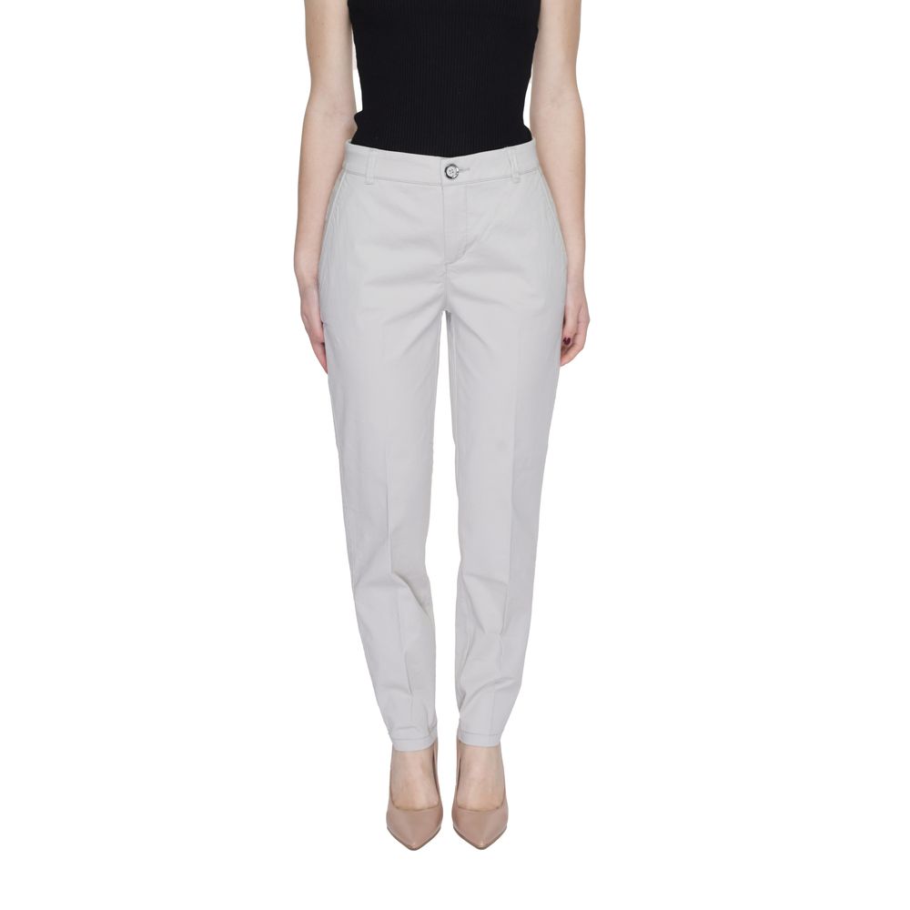 Street One Beige Cotton Casual Pants